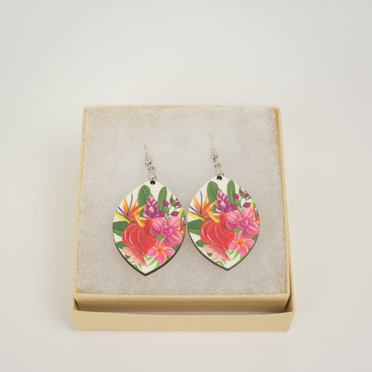 Tropical Floral Earrings - tagastonecustoms.com