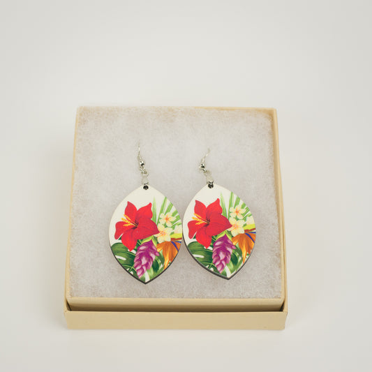 Tropical Floral Earrings - tagastonecustoms.com