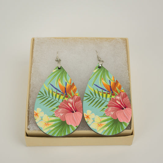 Tropical Teardrop Earrings - tagastonecustoms.com