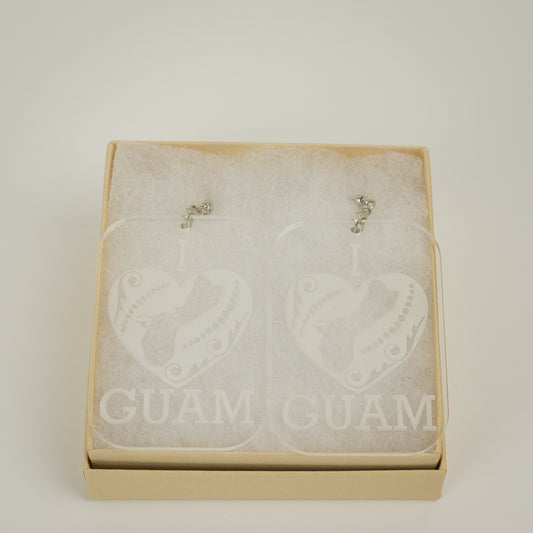 I love Guam Earrings - tagastonecustoms.com