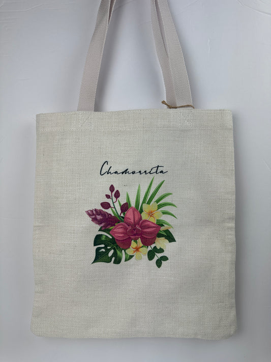 Floral Canvas Tote - tagastonecustoms.com