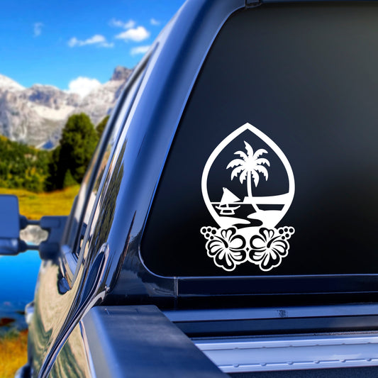 Guam Hibiscus Decal - tagastonecustoms.com