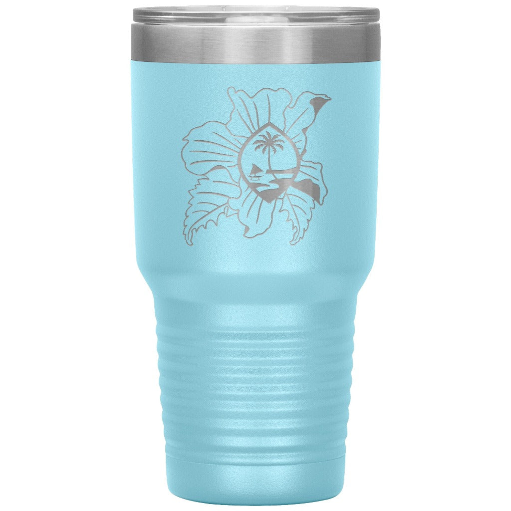 Guam Hibiscus 30oz Tumbler - tagastonecustoms.com