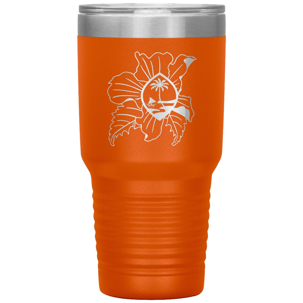 Guam Hibiscus 30oz Tumbler - tagastonecustoms.com