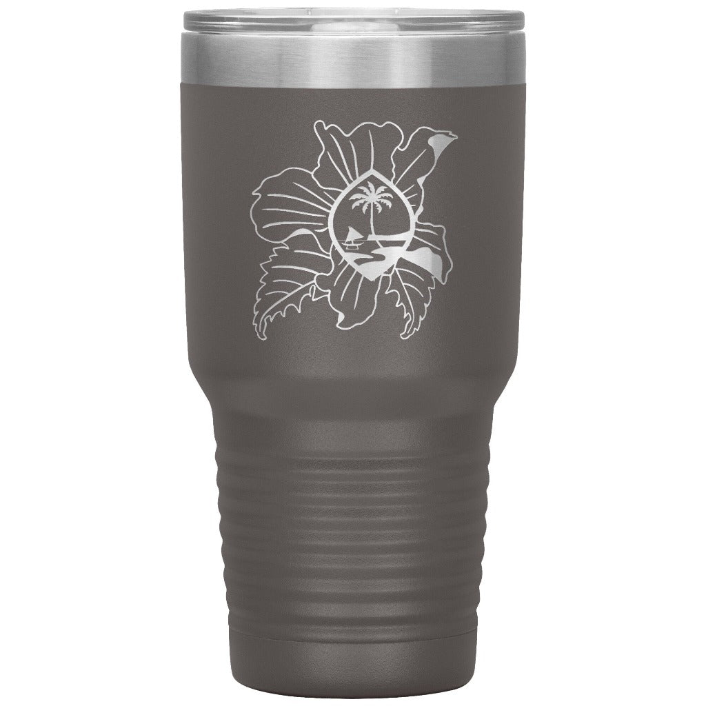 Guam Hibiscus 30oz Tumbler - tagastonecustoms.com