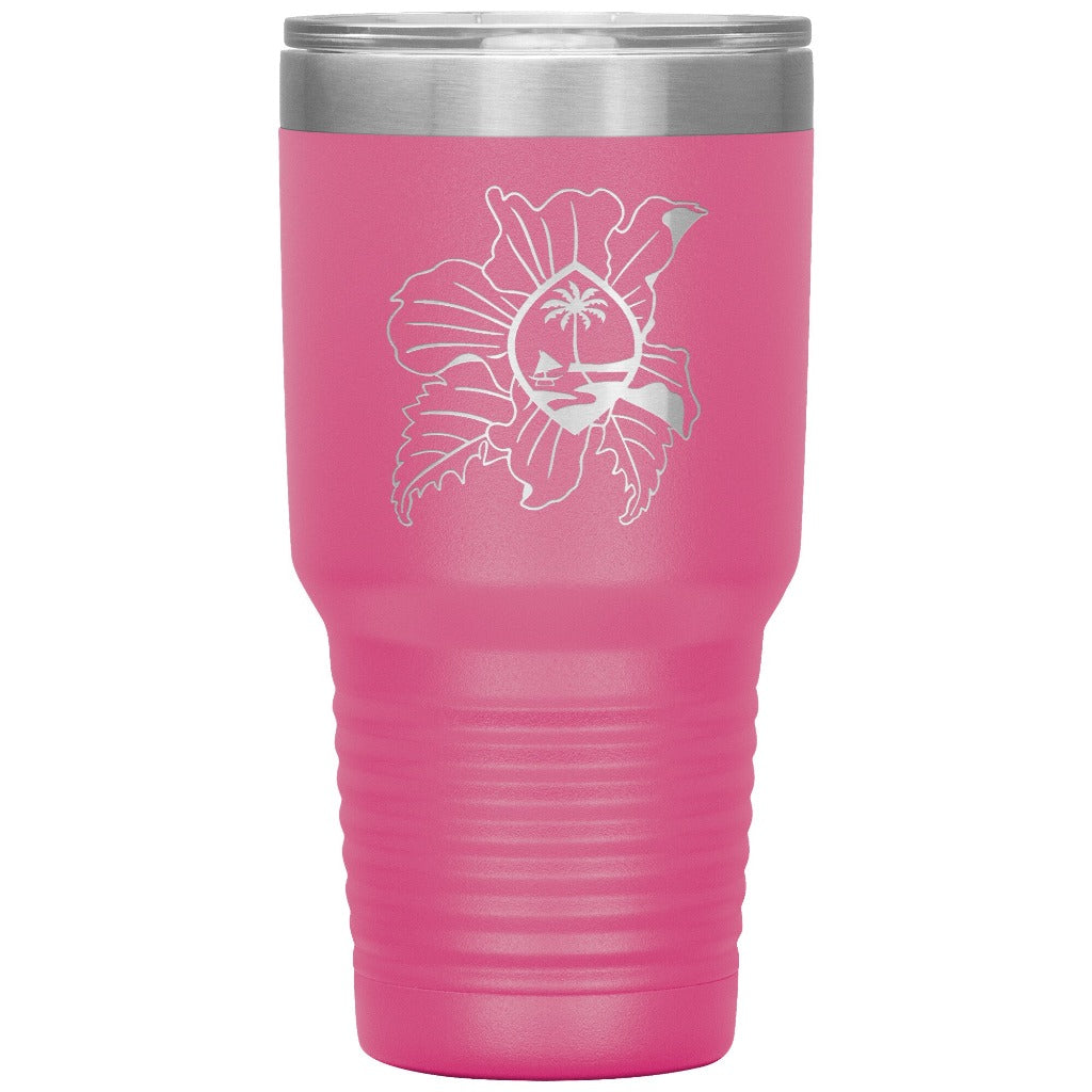 Guam Hibiscus 30oz Tumbler - tagastonecustoms.com