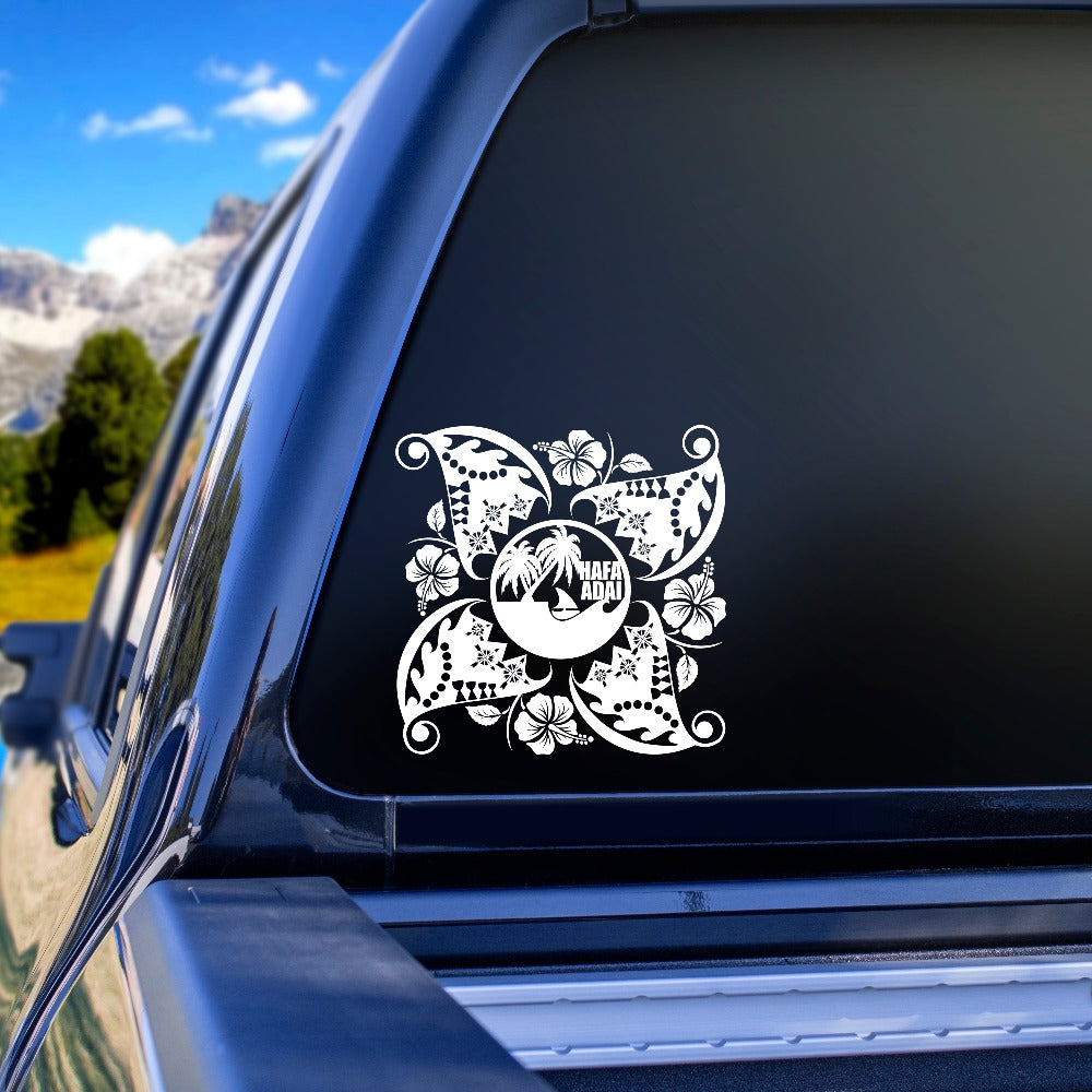 Hafa Adai Floral Decal - tagastonecustoms.com