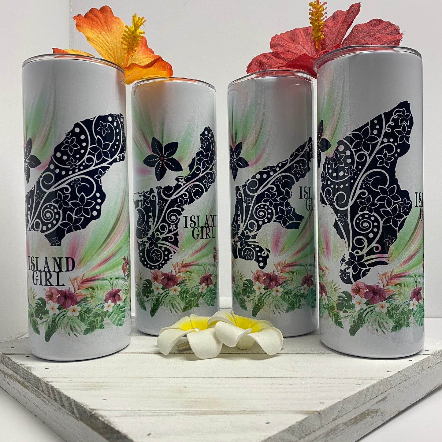 Island Girl 20oz Tumbler set - tagastonecustoms.com